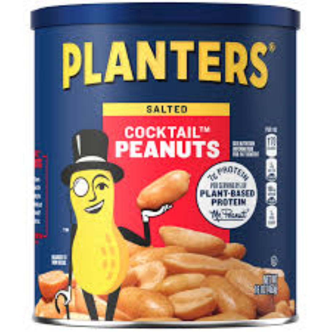 PLANTERS COCKTAIL PEANUTS CAN 453G
